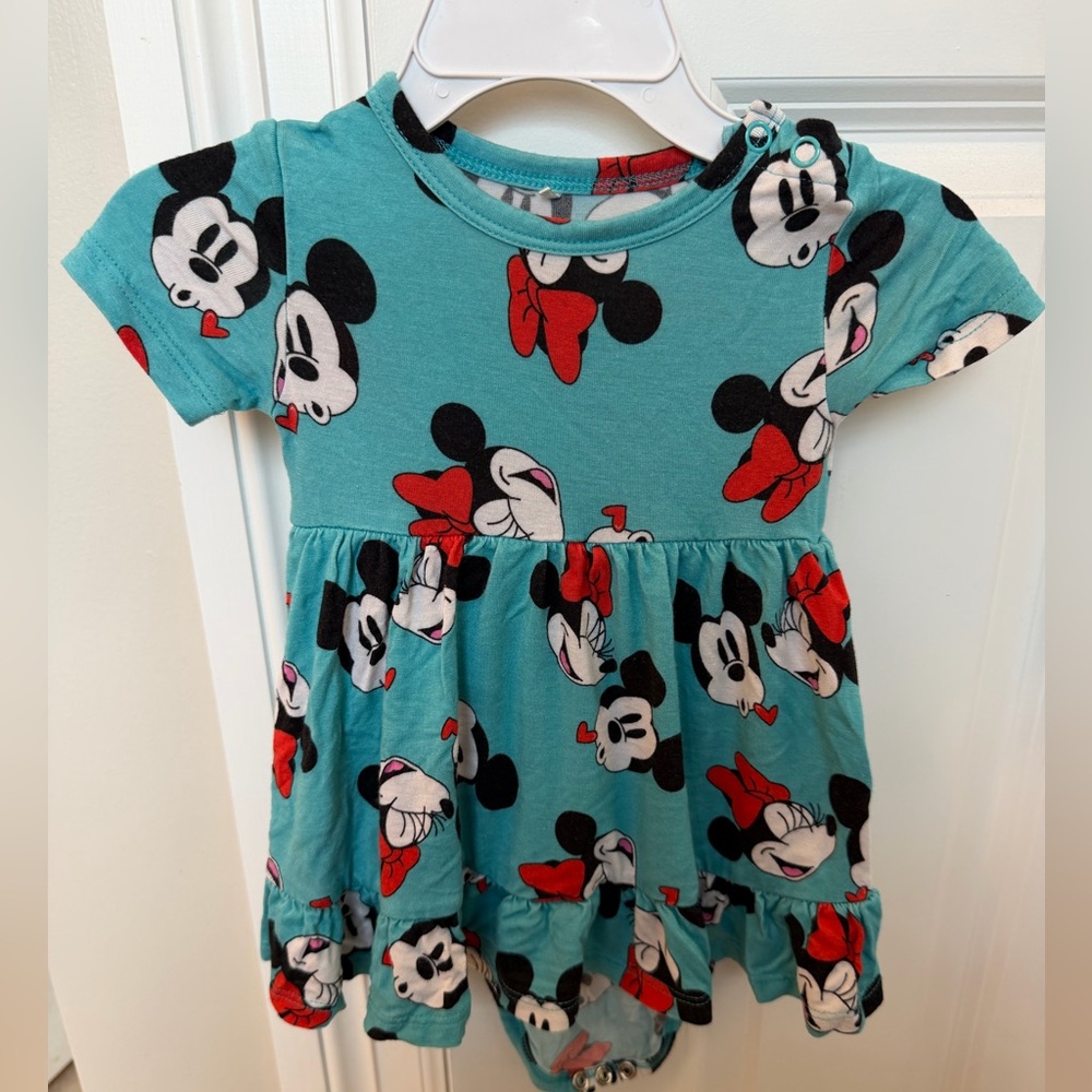 Posh Peanut Mickey & Minnie dress 3-6 Mos